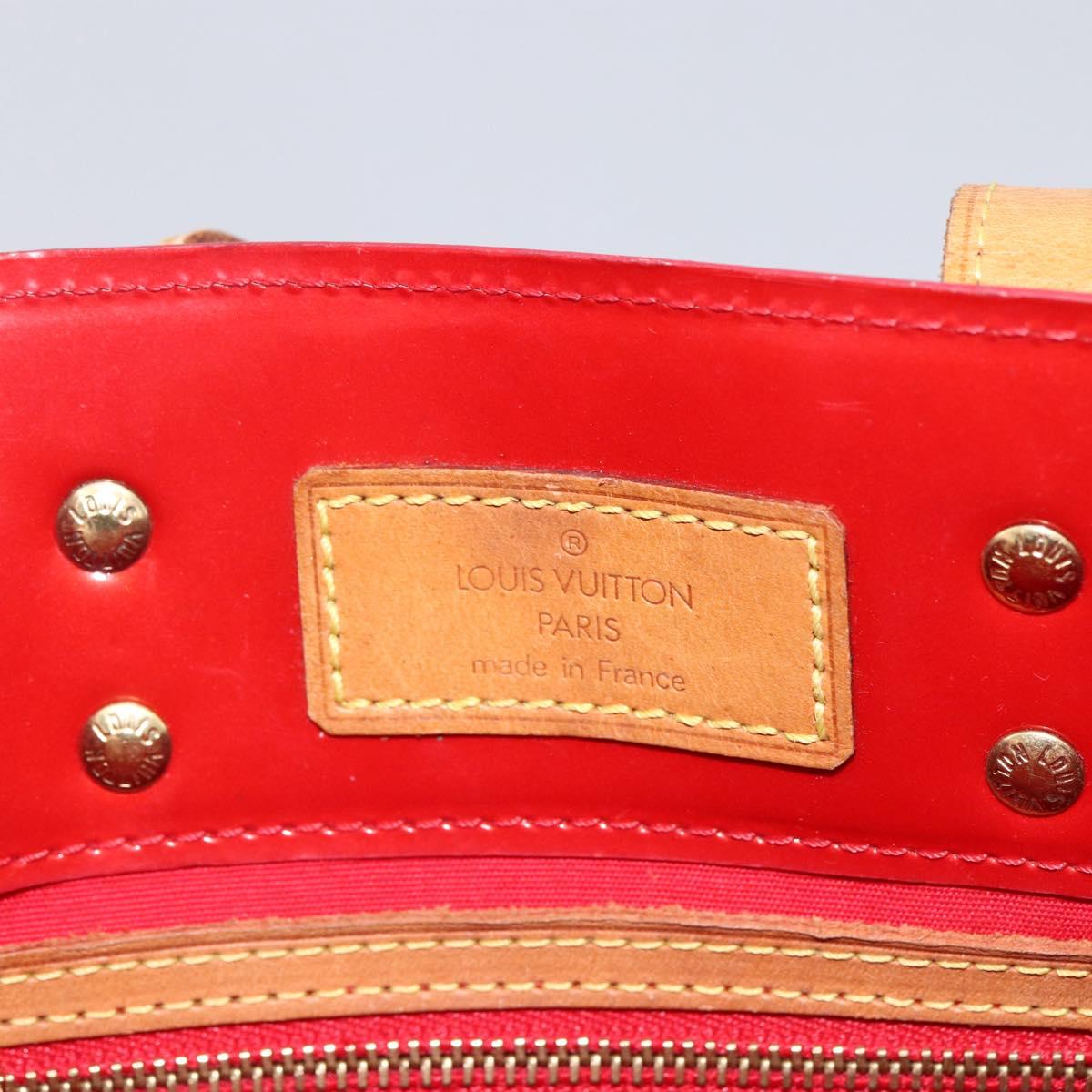 LOUIS VUITTON Monogram Vernis Reade PM Hand Bag Red Rouge M91088 LV Auth LNZ010