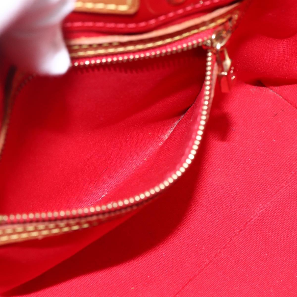 LOUIS VUITTON Monogram Vernis Reade PM Hand Bag Red Rouge M91088 LV Auth LNZ010