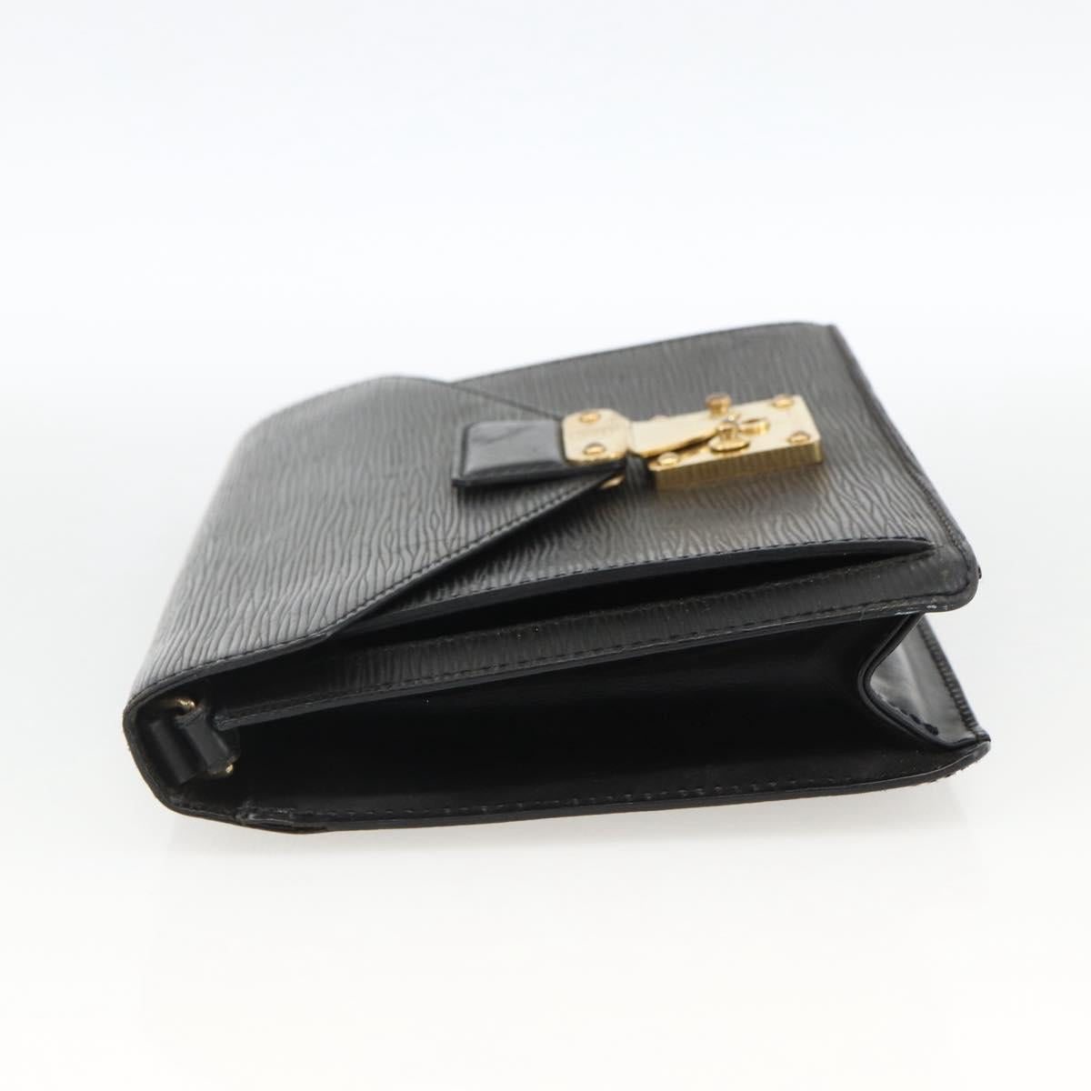 LOUIS VUITTON Epi Serie Dragonne Clutch Bag Black Noir M52612 LV Auth LNZ013