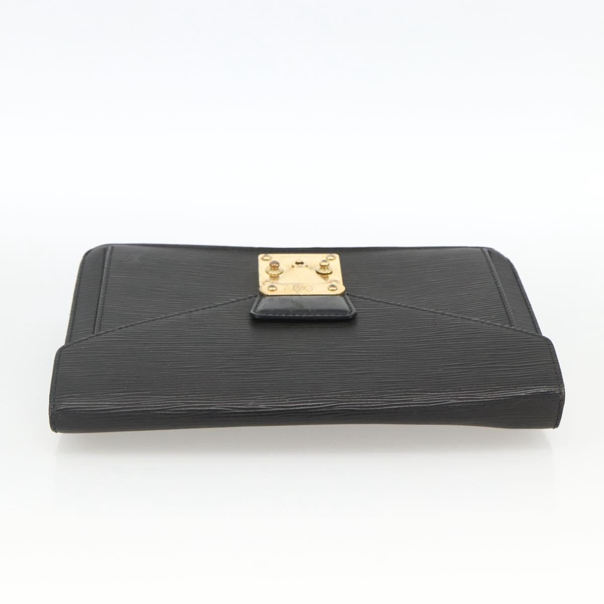 LOUIS VUITTON Epi Serie Dragonne Clutch Bag Black Noir M52612 LV Auth LNZ013