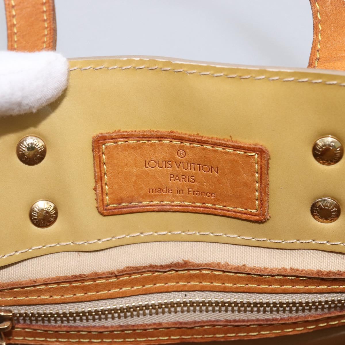 LOUIS VUITTON Monogram Vernis Reade PM Hand Bag Beige M91334 LV Auth LNZ014