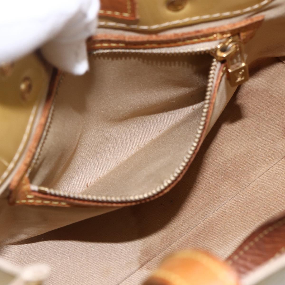 LOUIS VUITTON Monogram Vernis Reade PM Hand Bag Beige M91334 LV Auth LNZ014