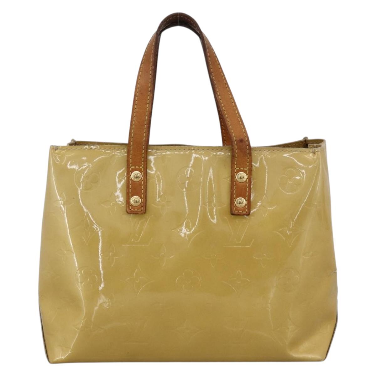 LOUIS VUITTON Monogram Vernis Reade PM Hand Bag Beige M91334 LV Auth LNZ014
