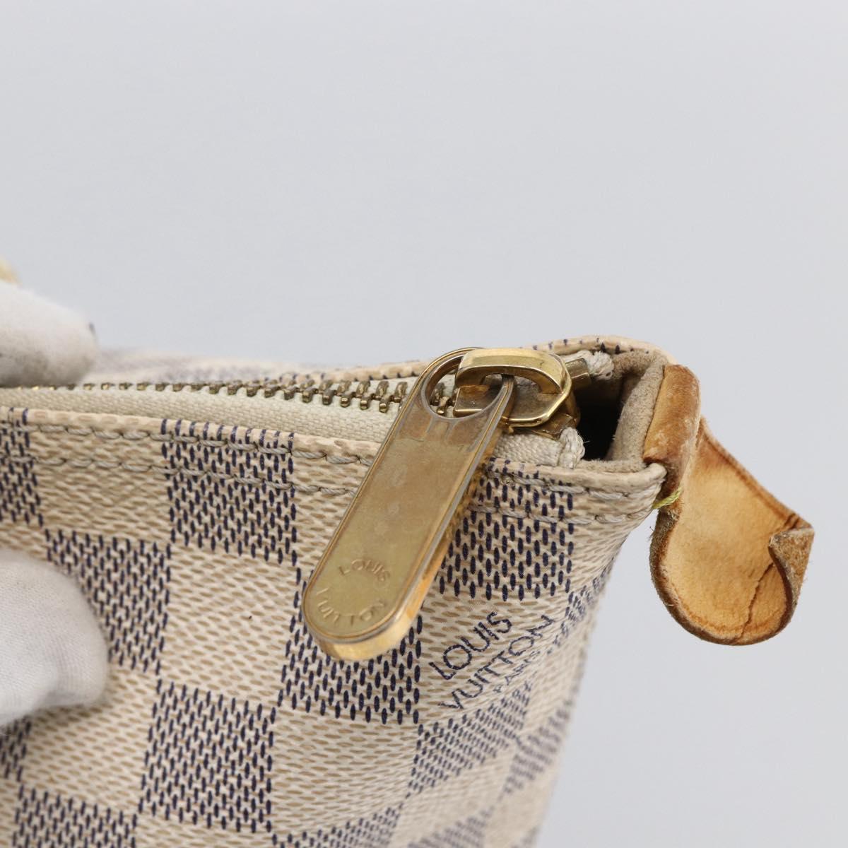 LOUIS VUITTON Damier Azur Saleya PM Tote Bag N51186 LV Auth LNZ019