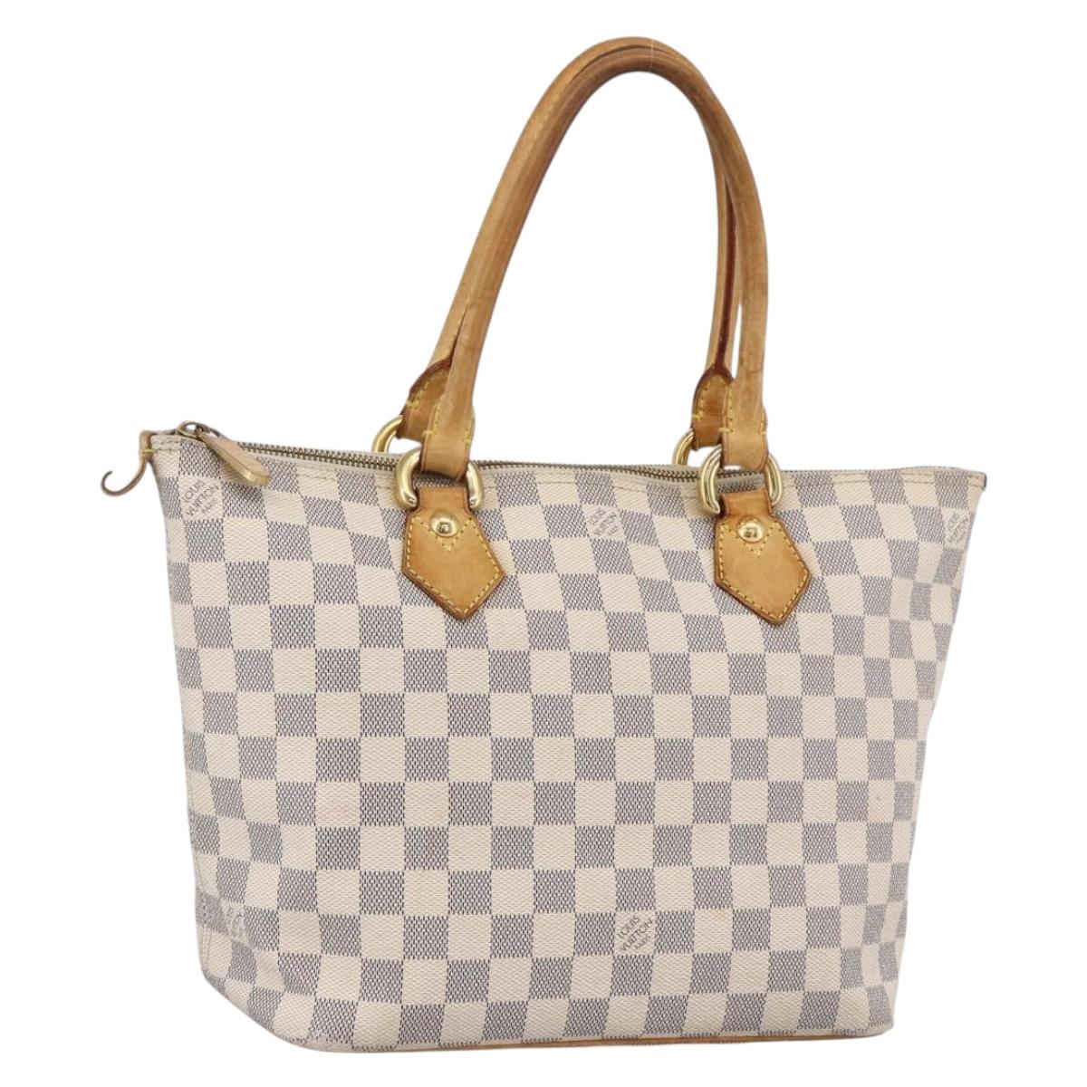 LOUIS VUITTON Damier Azur Saleya PM Tote Bag N51186 LV Auth LNZ019