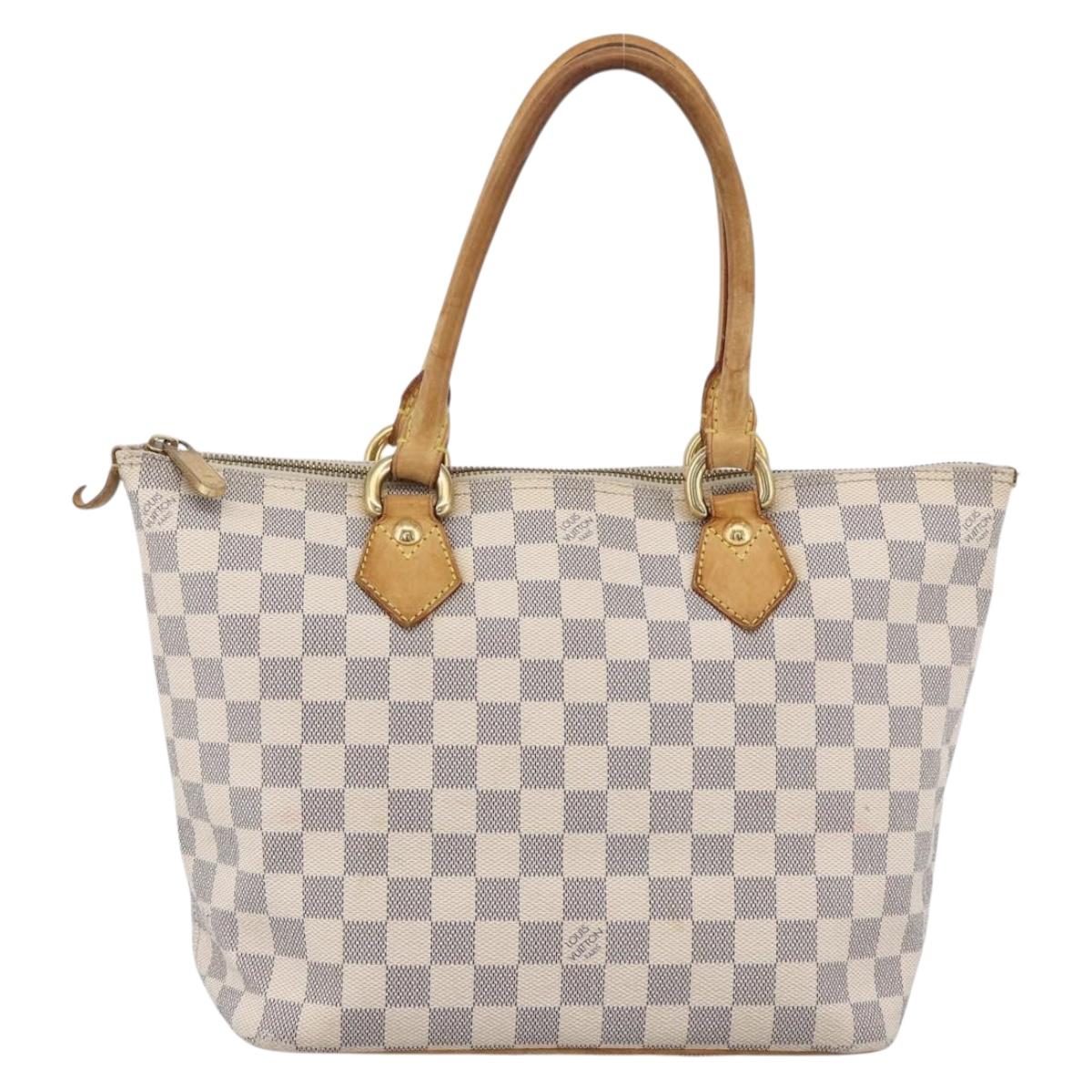 LOUIS VUITTON Damier Azur Saleya PM Tote Bag N51186 LV Auth LNZ019