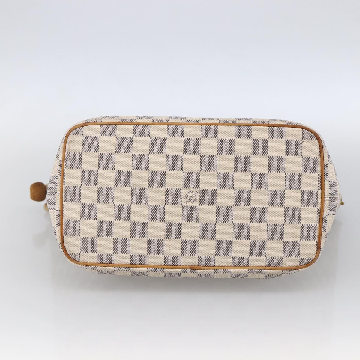 LOUIS VUITTON Damier Azur Saleya PM Tote Bag N51186 LV Auth LNZ019