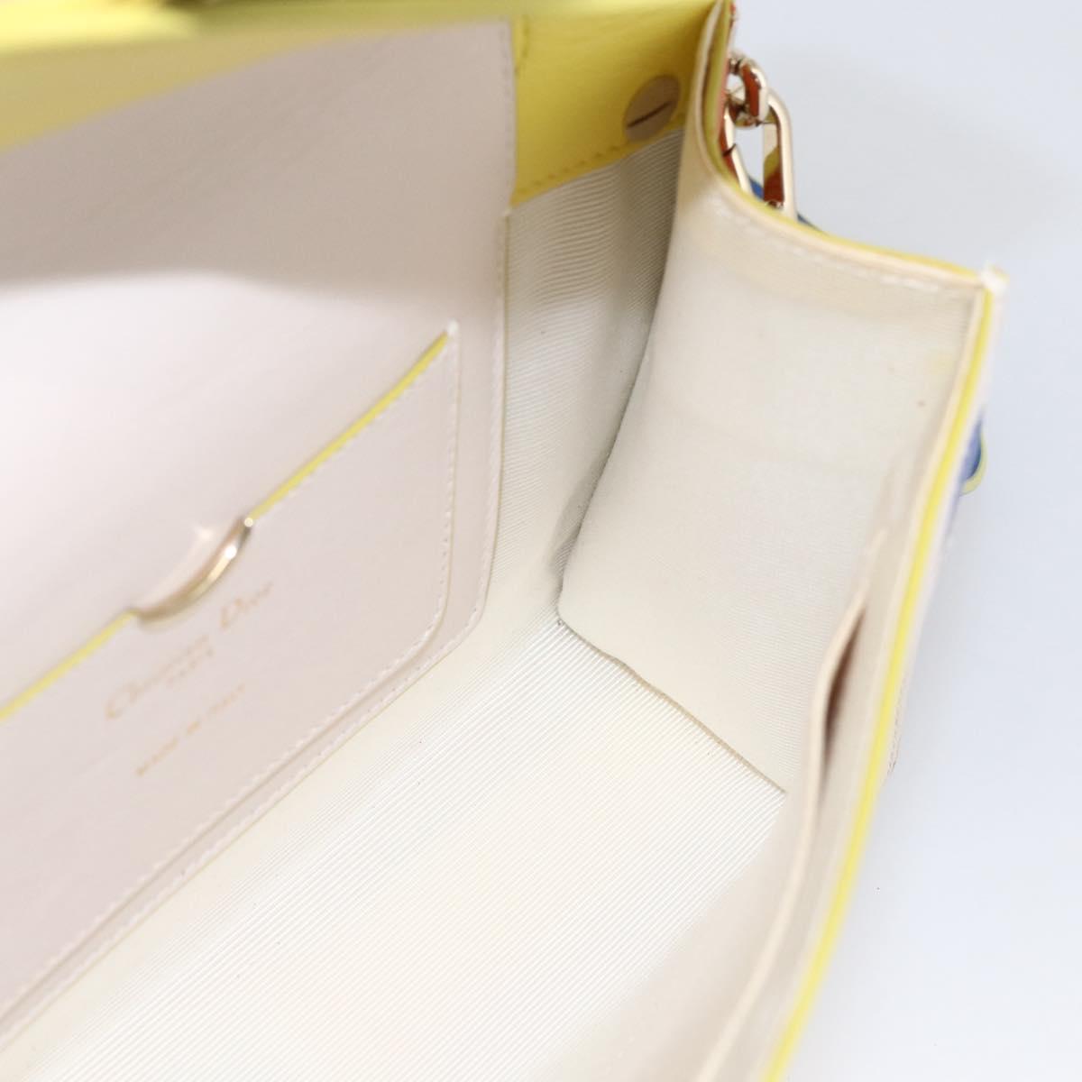 Christian Dior Shoulder Bag Leather 2way Multicolor Gold Auth LNZ023V