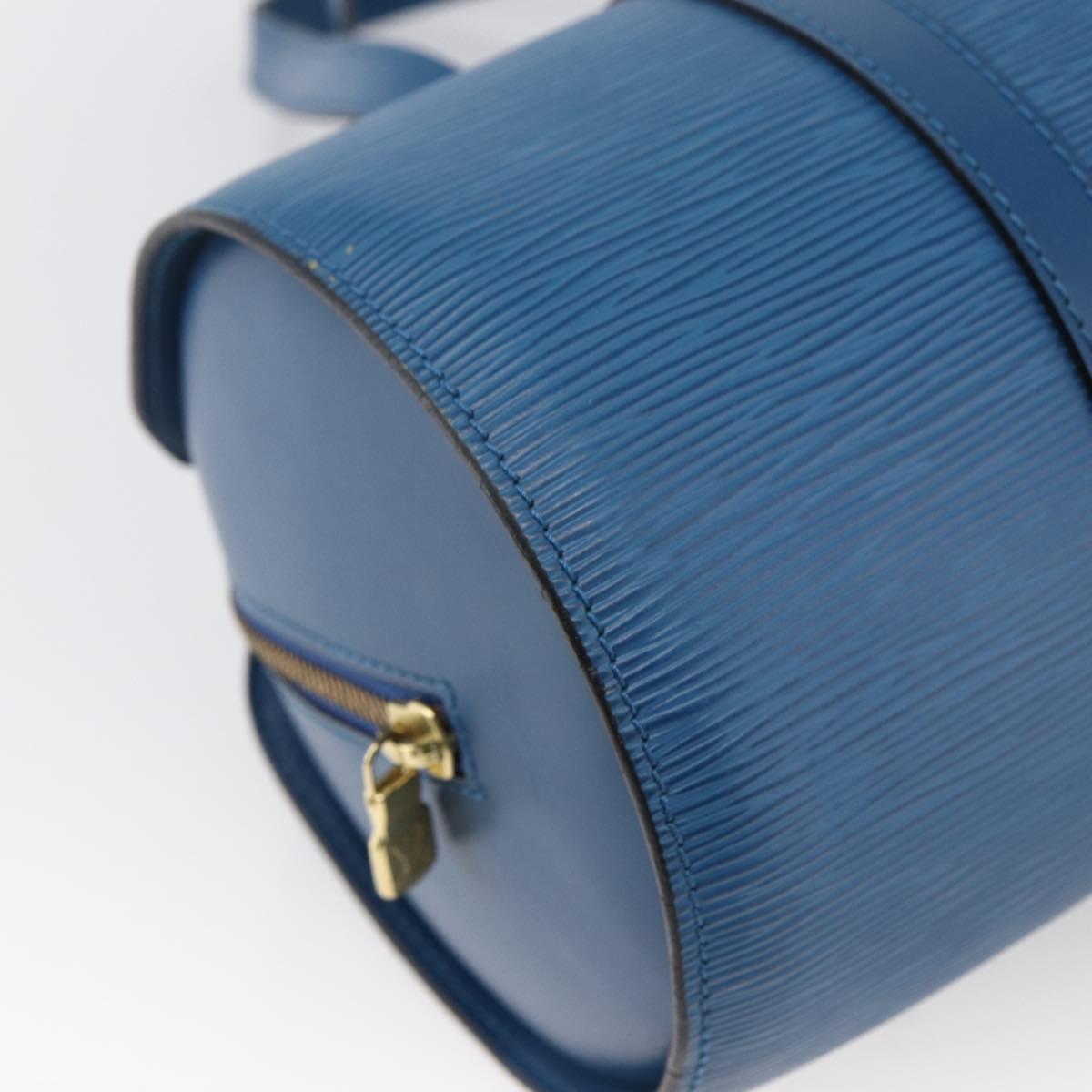 LOUIS VUITTON Epi Soufflot Hand Bag Blue M52225 LV Auth LNZ026