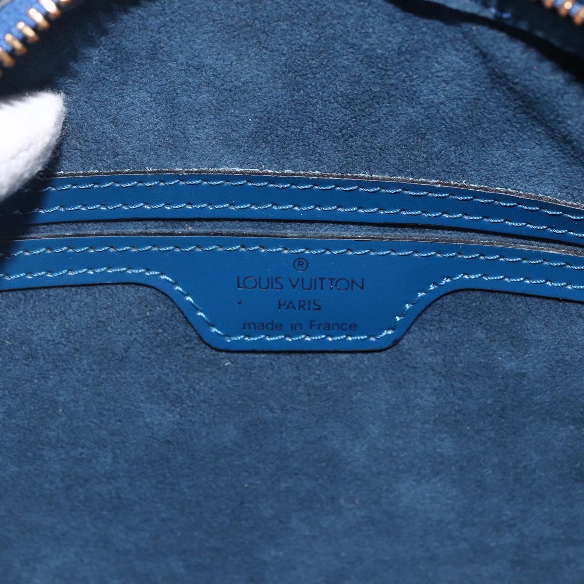 LOUIS VUITTON Epi Soufflot Hand Bag Blue M52225 LV Auth LNZ026