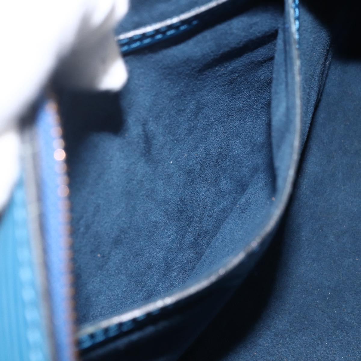LOUIS VUITTON Epi Soufflot Hand Bag Blue M52225 LV Auth LNZ026