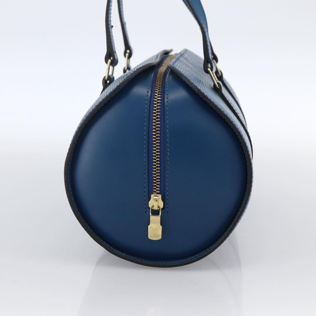 LOUIS VUITTON Epi Soufflot Hand Bag Blue M52225 LV Auth LNZ026