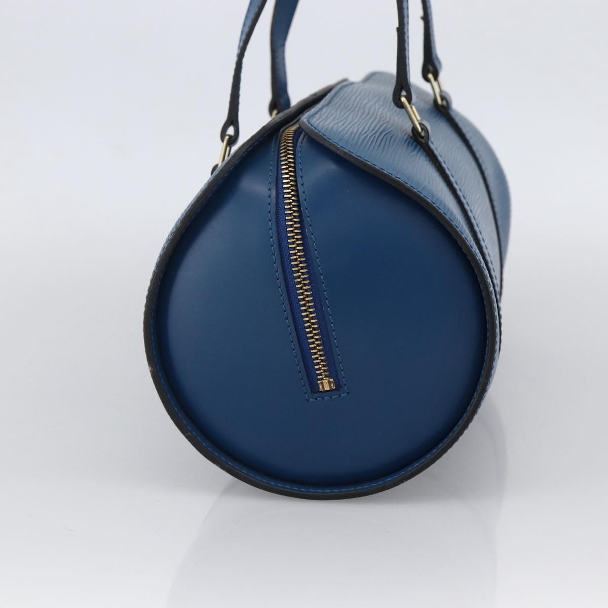 LOUIS VUITTON Epi Soufflot Hand Bag Blue M52225 LV Auth LNZ026