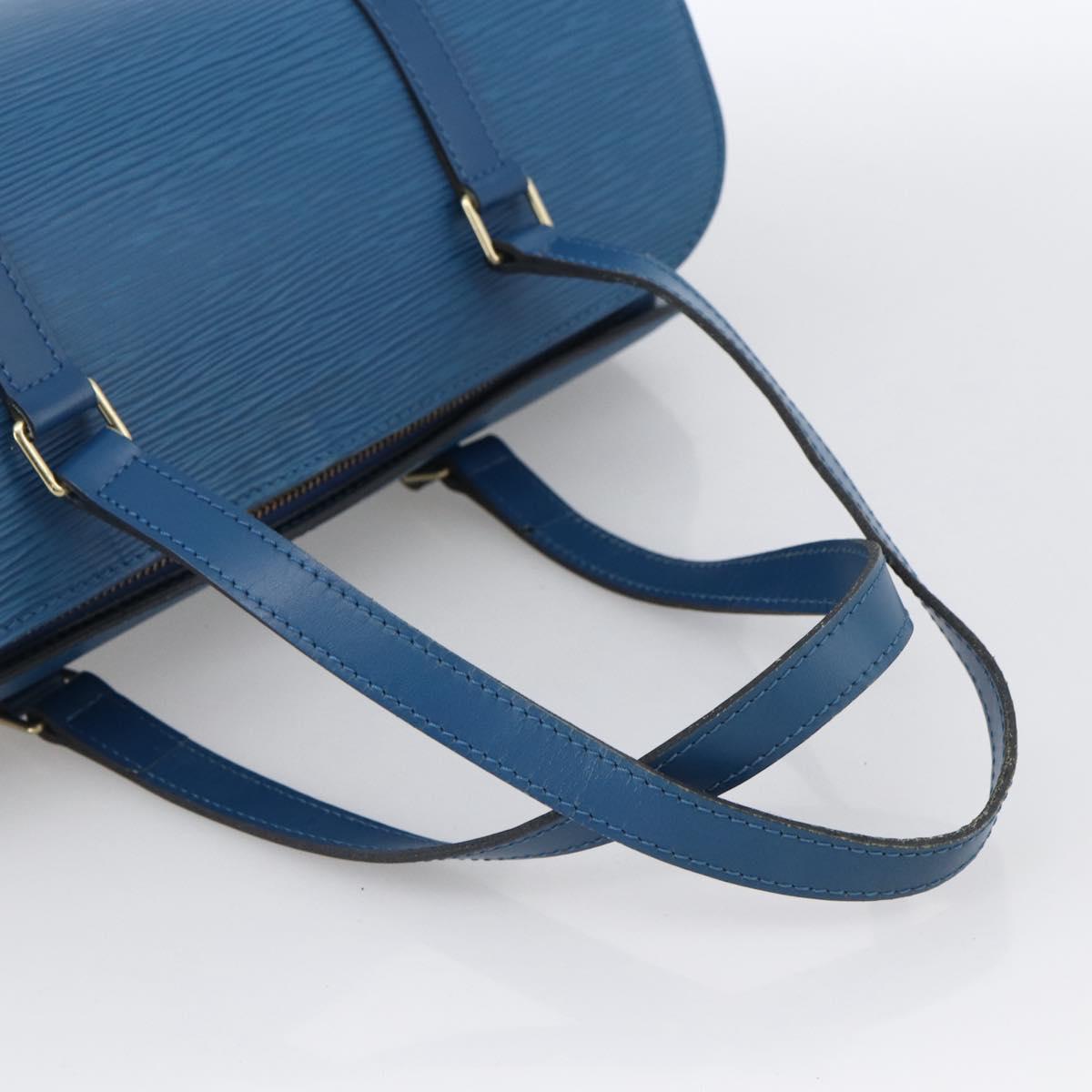 LOUIS VUITTON Epi Soufflot Hand Bag Blue M52225 LV Auth LNZ026