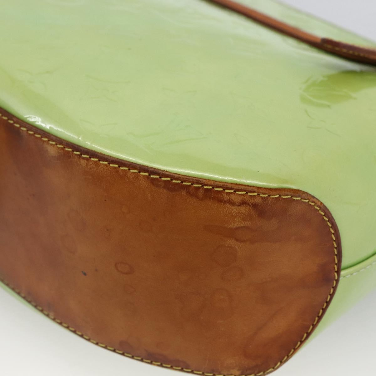 LOUIS VUITTON Vernis Biscayne Bay GM Shoulder Bag Peppermint M91285 Auth LNZ031