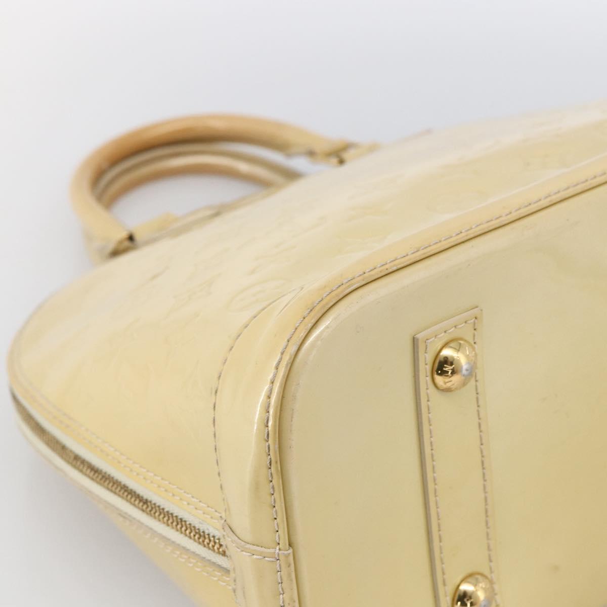 LOUIS VUITTON Monogram Vernis Alma PM Hand Bag Broncorail M91445 LV Auth LNZ034