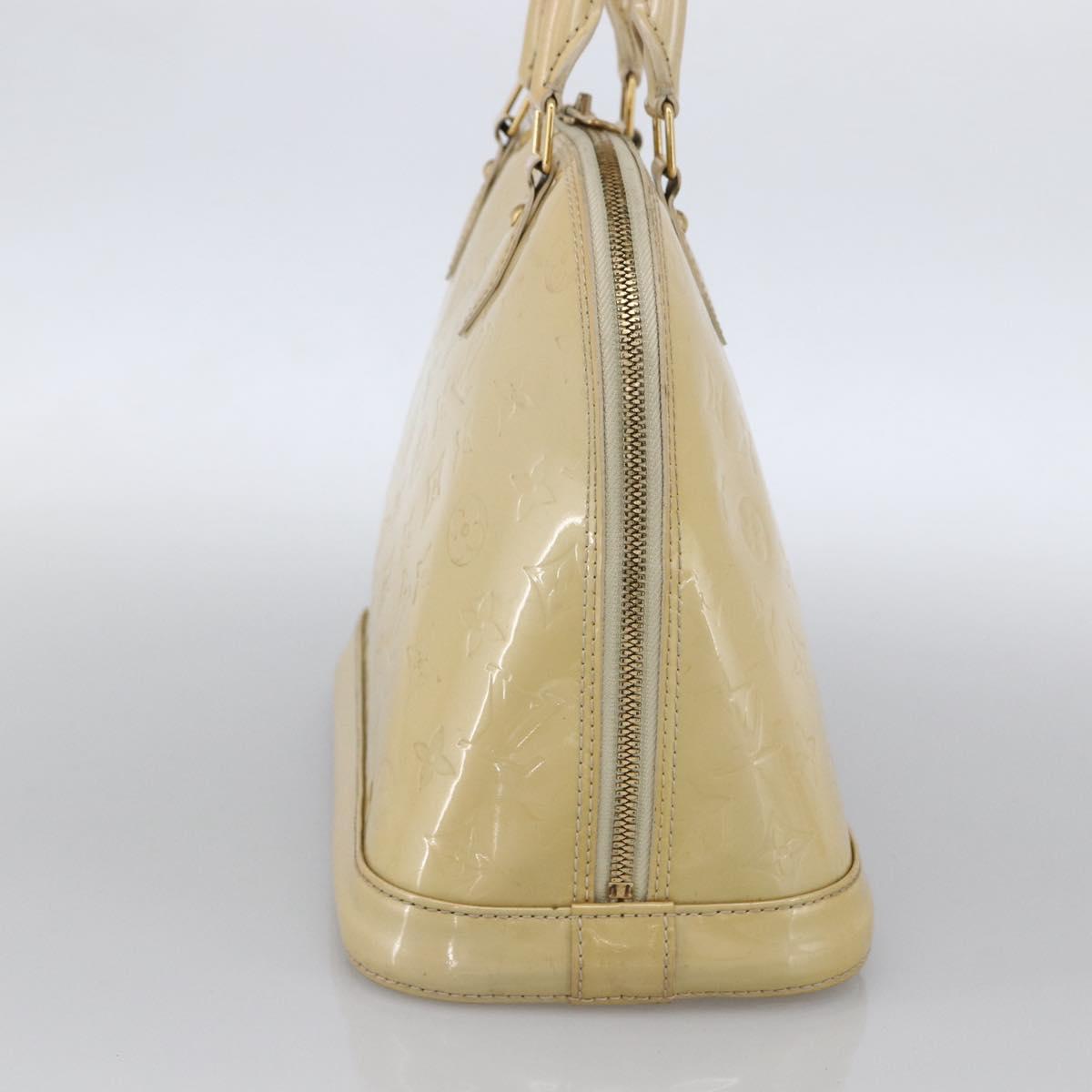 LOUIS VUITTON Monogram Vernis Alma PM Hand Bag Broncorail M91445 LV Auth LNZ034