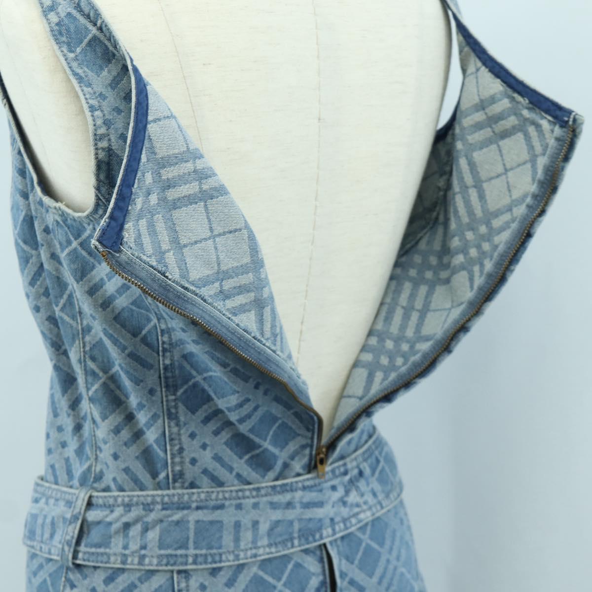 BURBERRY Nova Check One Piece Denim Blue Auth LNZ046V