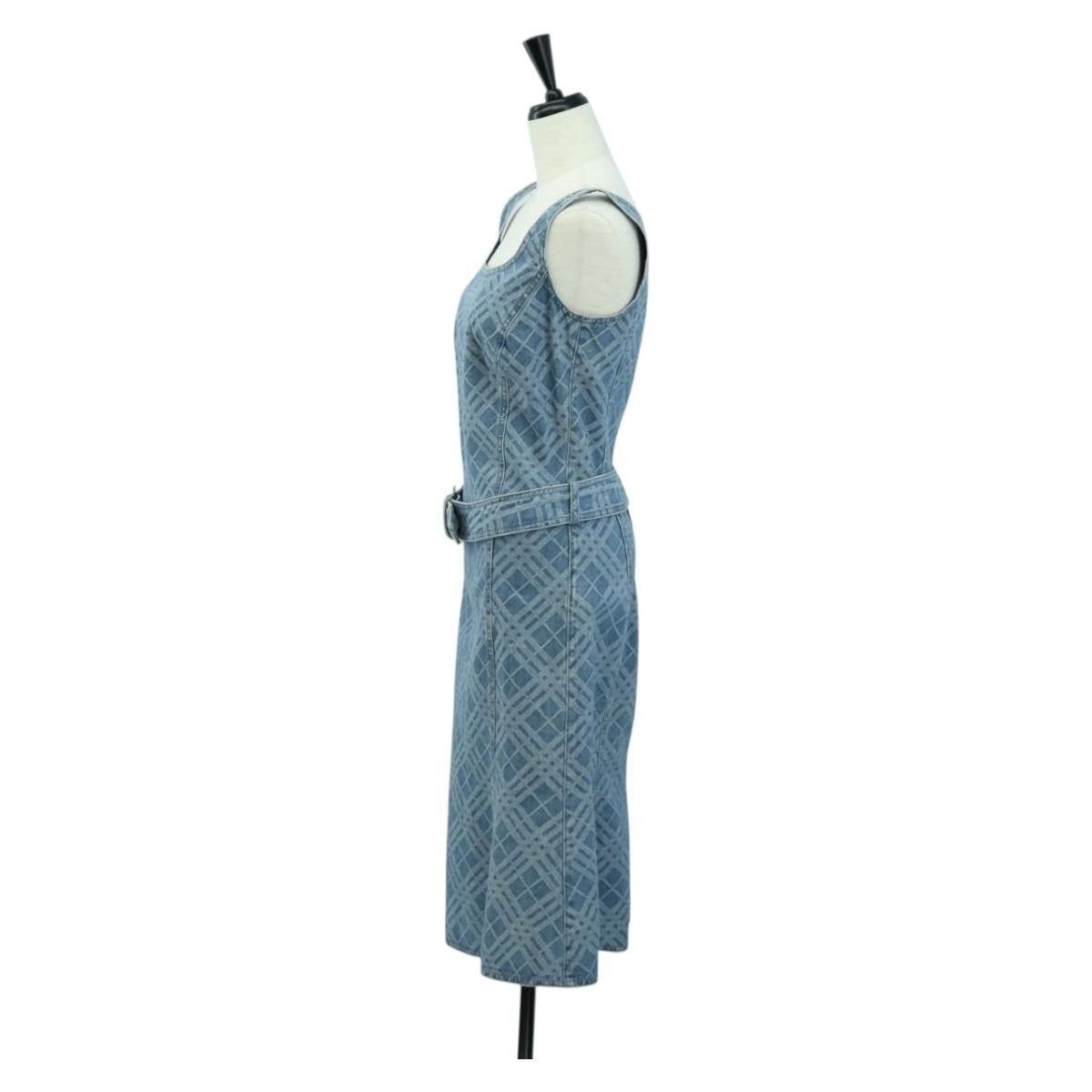 BURBERRY Nova Check One Piece Denim Blue Auth LNZ046V