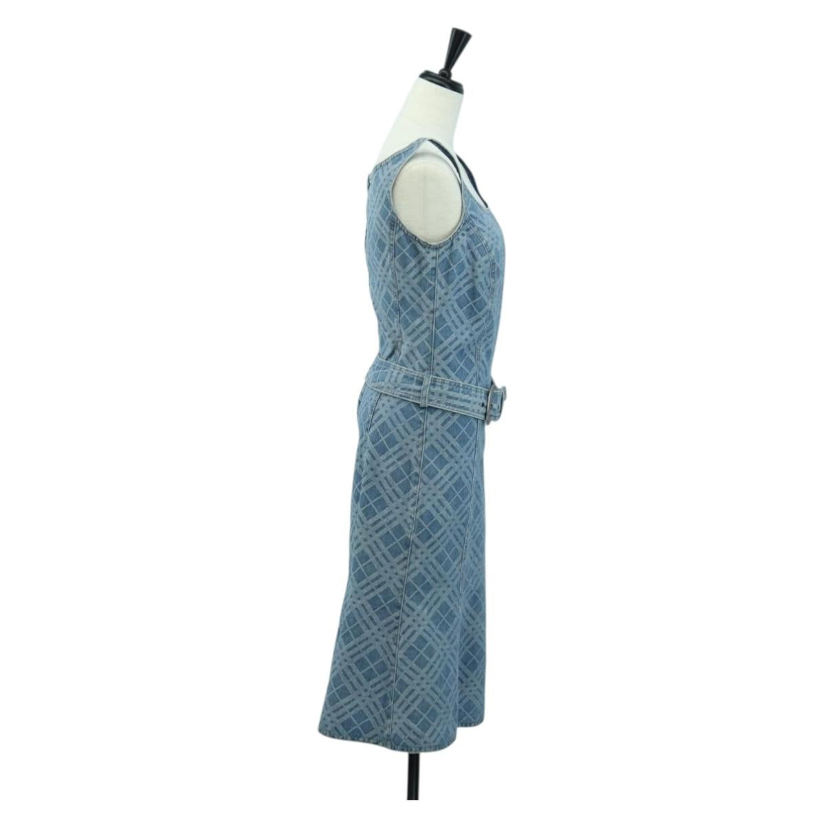 BURBERRY Nova Check One Piece Denim Blue Auth LNZ046V
