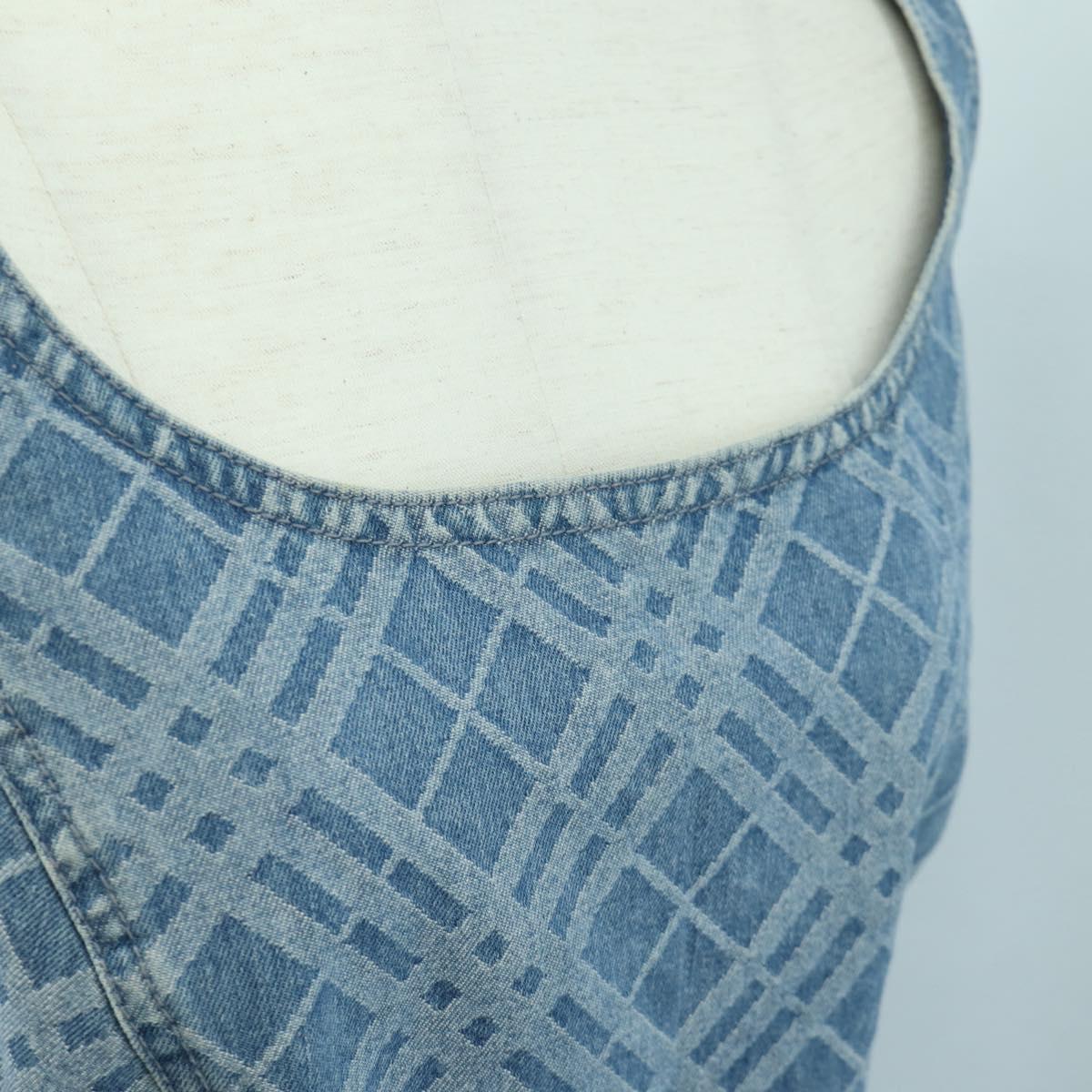 BURBERRY Nova Check One Piece Denim Blue Auth LNZ046V