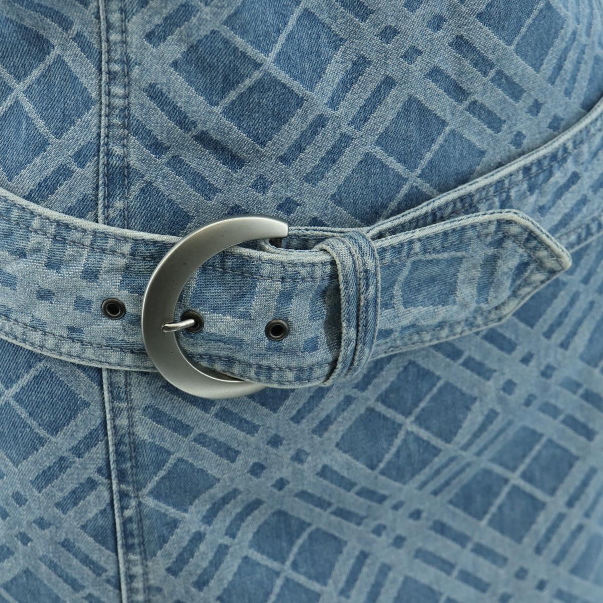 BURBERRY Nova Check One Piece Denim Blue Auth LNZ046V