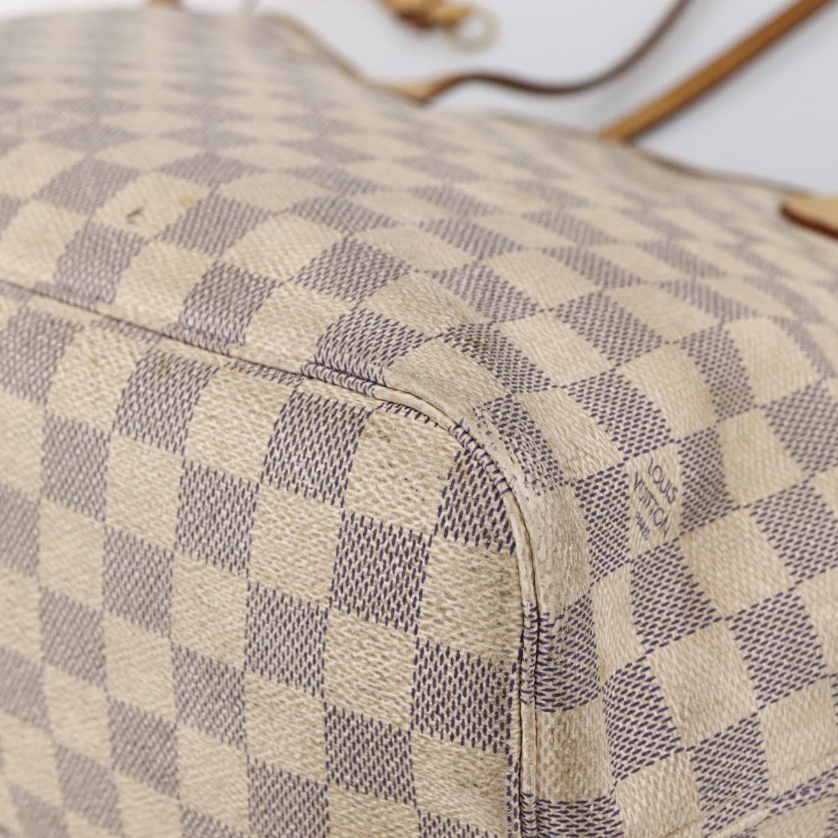 LOUIS VUITTON Damier Azur Neverfull MM Tote Bag N41605 LV Auth LNZ052