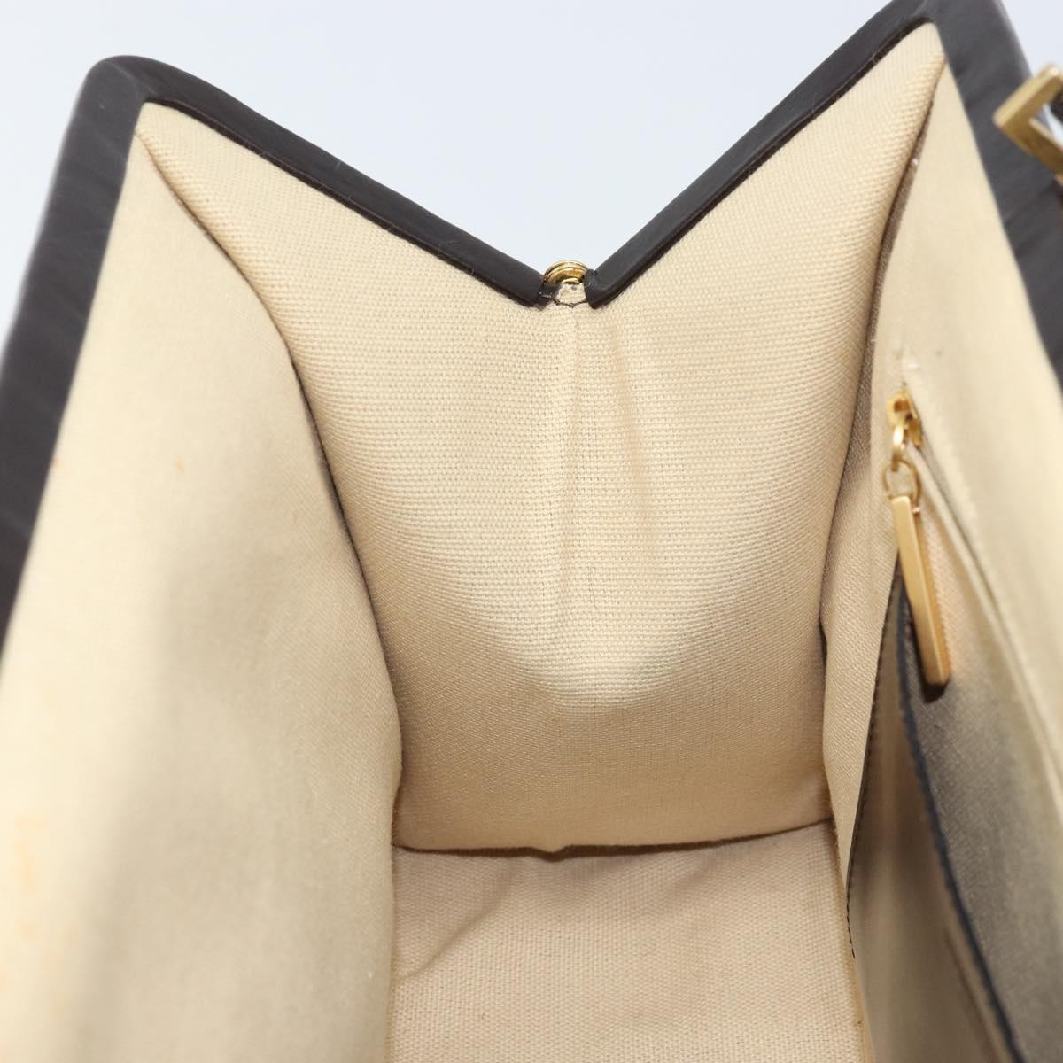 BURBERRY Nova Check Shoulder Bag Wool Beige Gold Auth LNZ061A