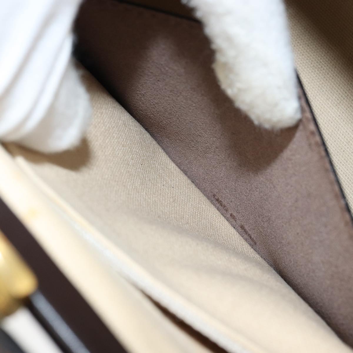 BURBERRY Nova Check Shoulder Bag Wool Beige Gold Auth LNZ061A