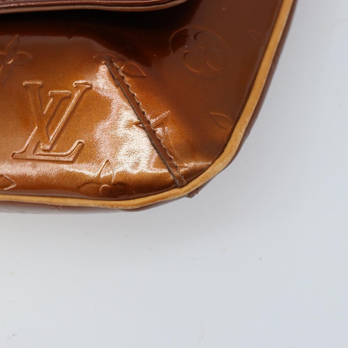 LOUIS VUITTON Monogram Vernis Thompson Street Bag Bronze M91124 LV Auth LNZ063