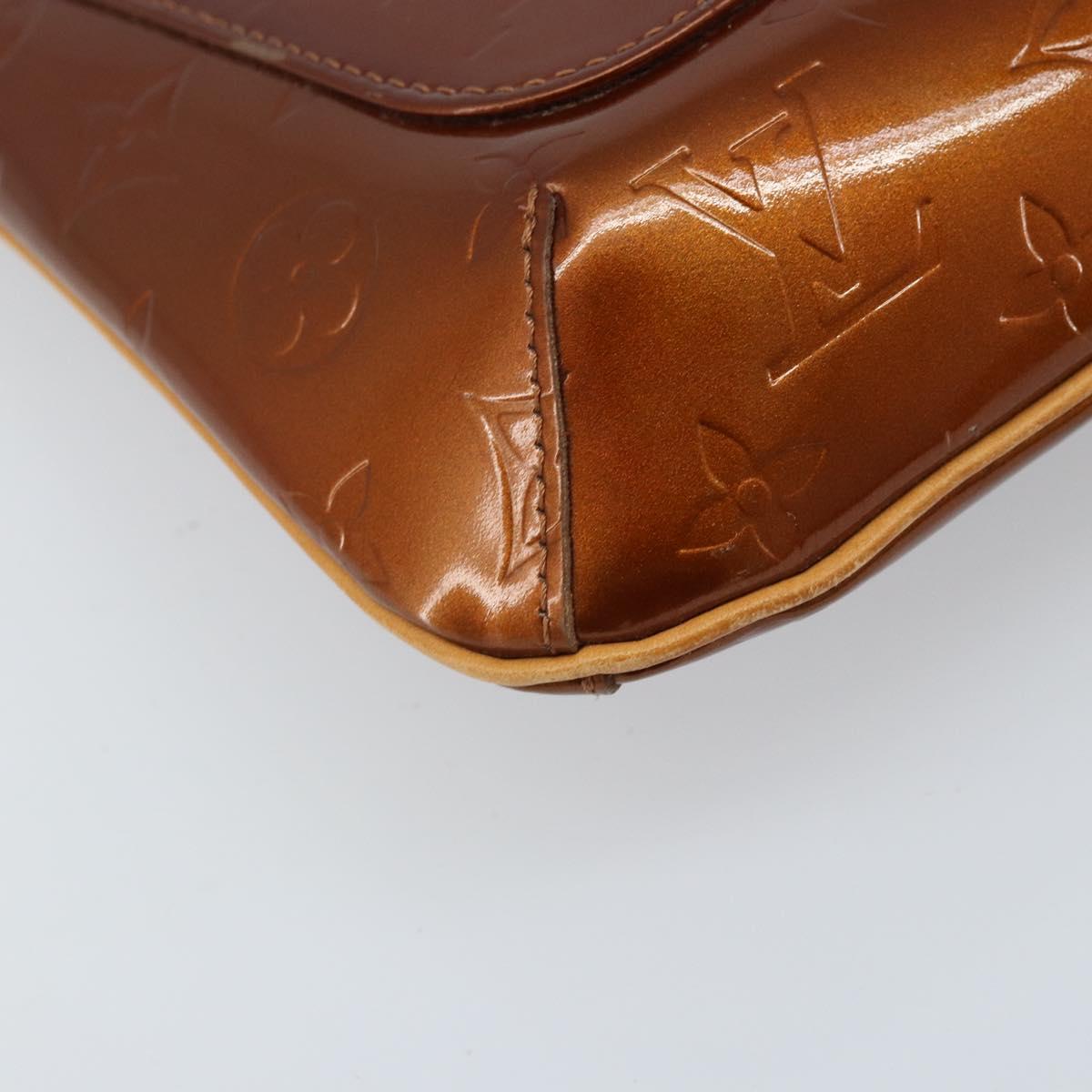 LOUIS VUITTON Monogram Vernis Thompson Street Bag Bronze M91124 LV Auth LNZ063
