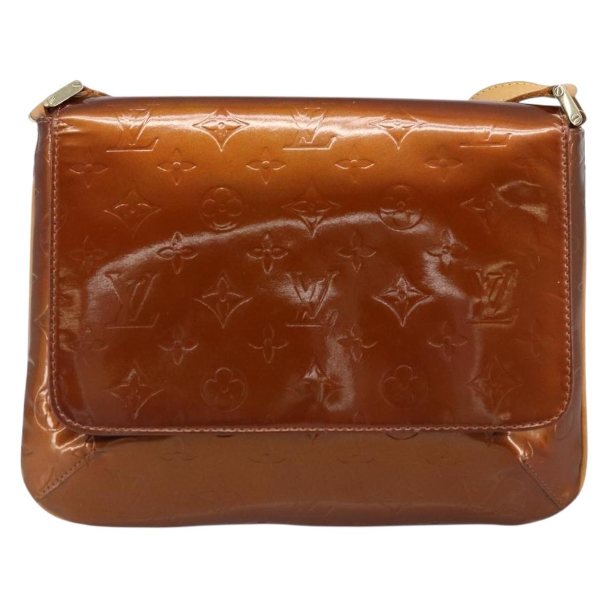 LOUIS VUITTON Monogram Vernis Thompson Street Bag Bronze M91124 LV Auth LNZ063