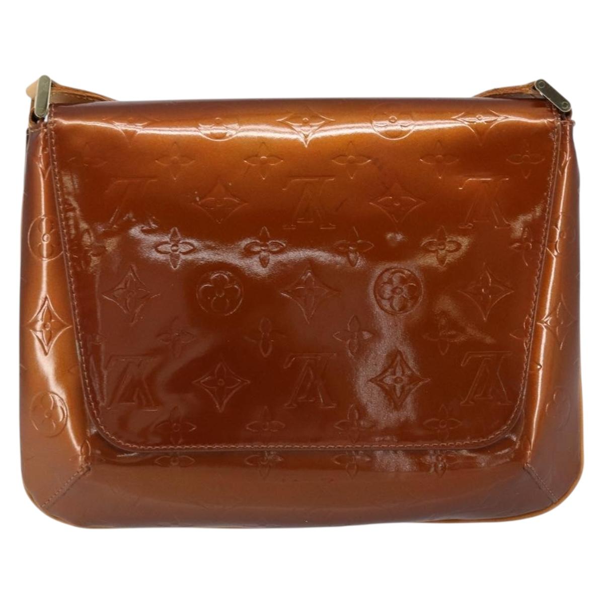LOUIS VUITTON Monogram Vernis Thompson Street Bag Bronze M91124 LV Auth LNZ063