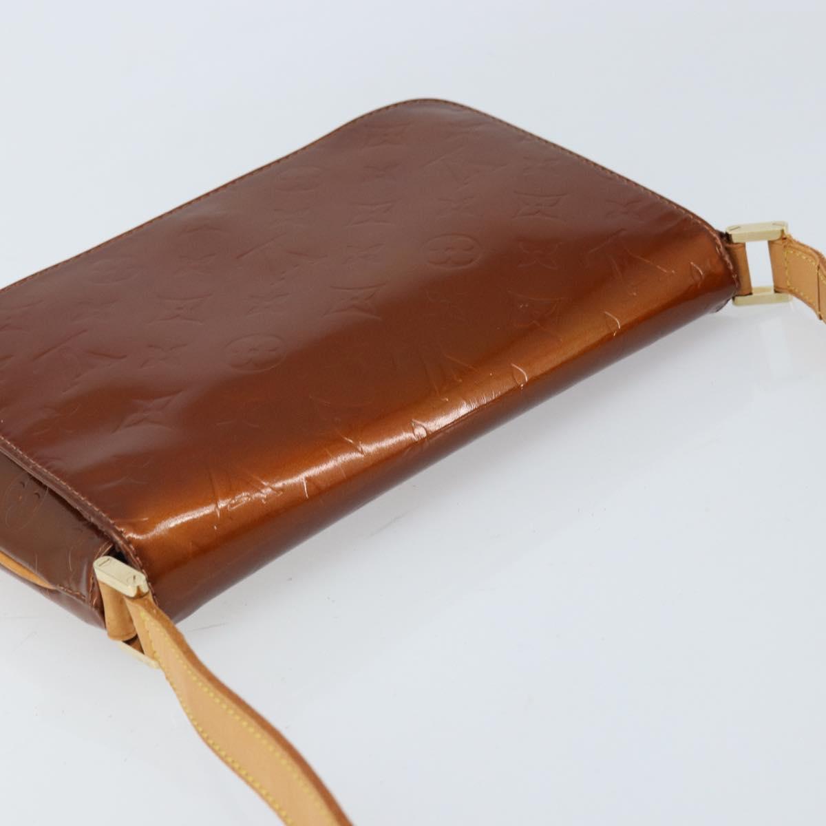 LOUIS VUITTON Monogram Vernis Thompson Street Bag Bronze M91124 LV Auth LNZ063