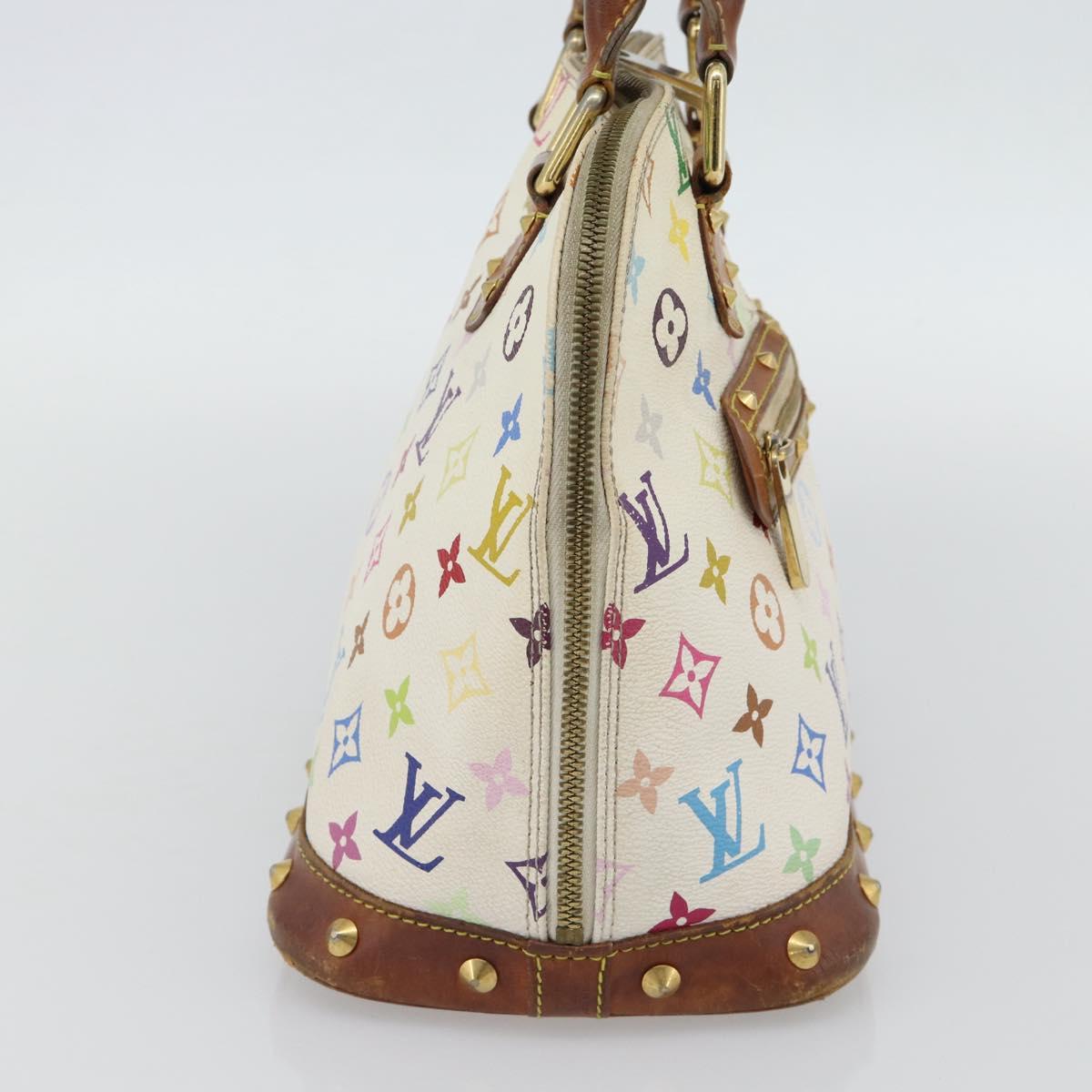 LOUIS VUITTON Monogram Multicolor Alma Hand Bag White M92647 LV Auth LNZ070