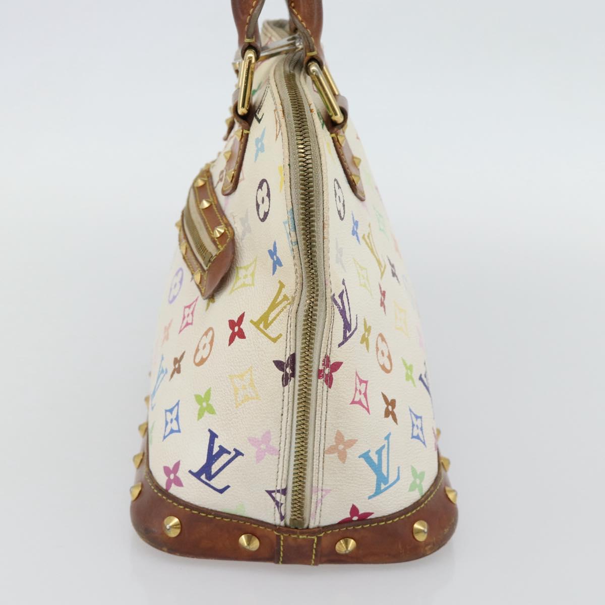 LOUIS VUITTON Monogram Multicolor Alma Hand Bag White M92647 LV Auth LNZ070