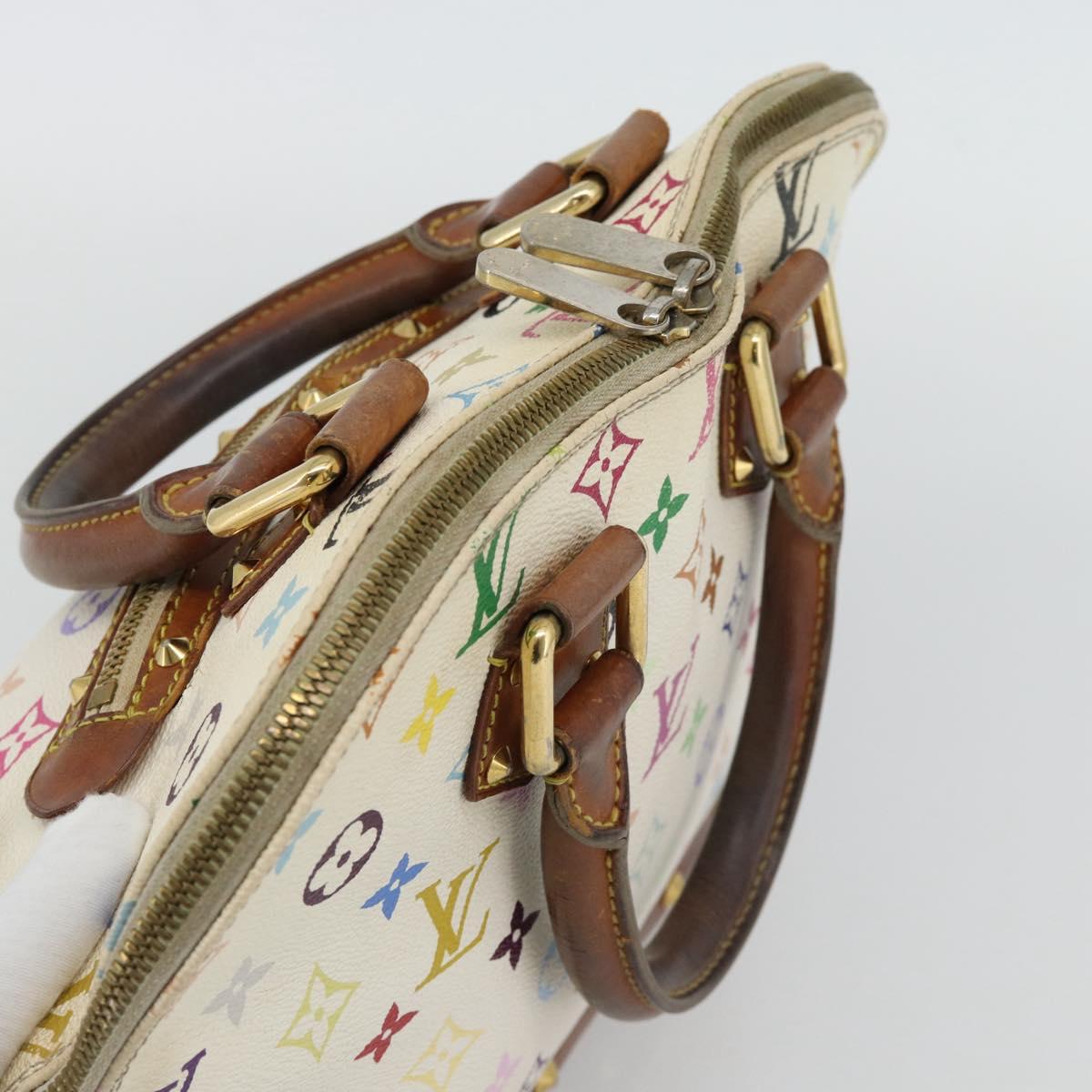 LOUIS VUITTON Monogram Multicolor Alma Hand Bag White M92647 LV Auth LNZ070