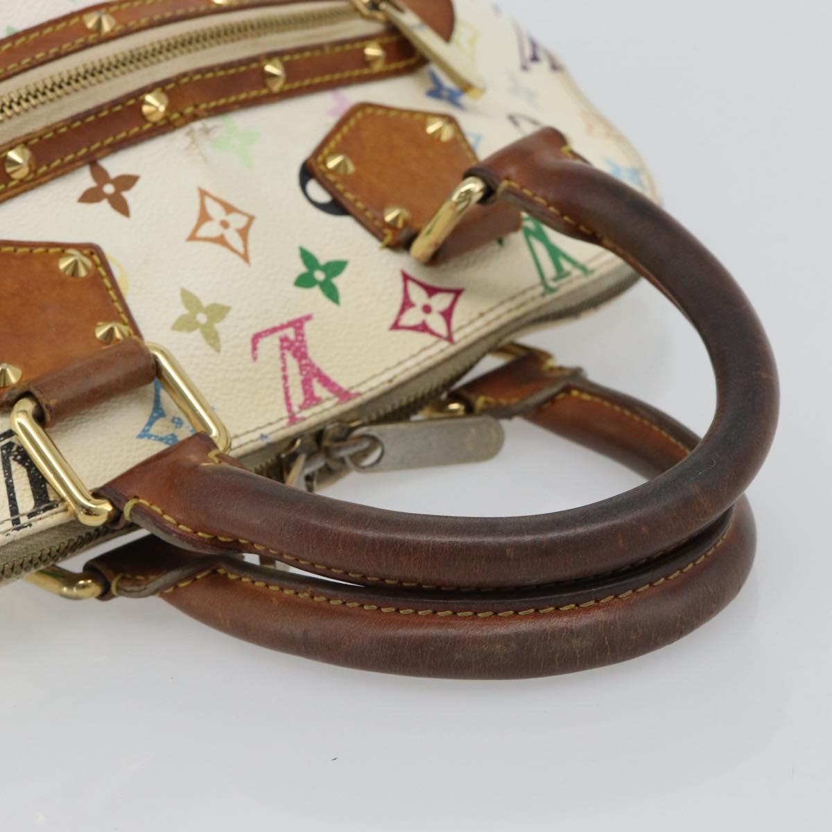LOUIS VUITTON Monogram Multicolor Alma Hand Bag White M92647 LV Auth LNZ070