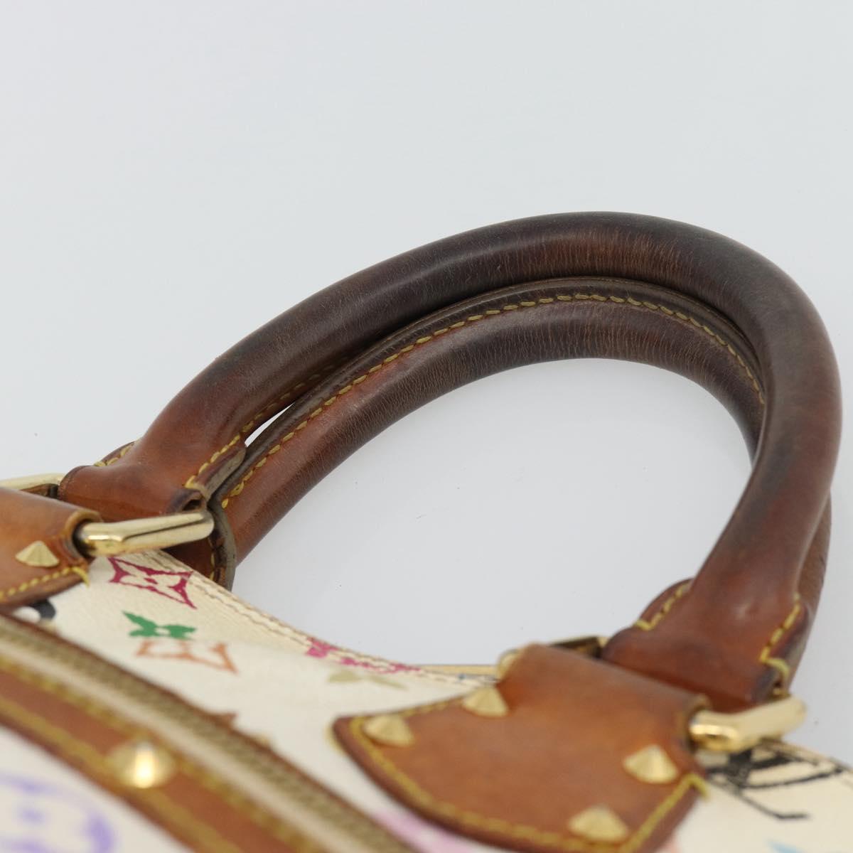 LOUIS VUITTON Monogram Multicolor Alma Hand Bag White M92647 LV Auth LNZ070