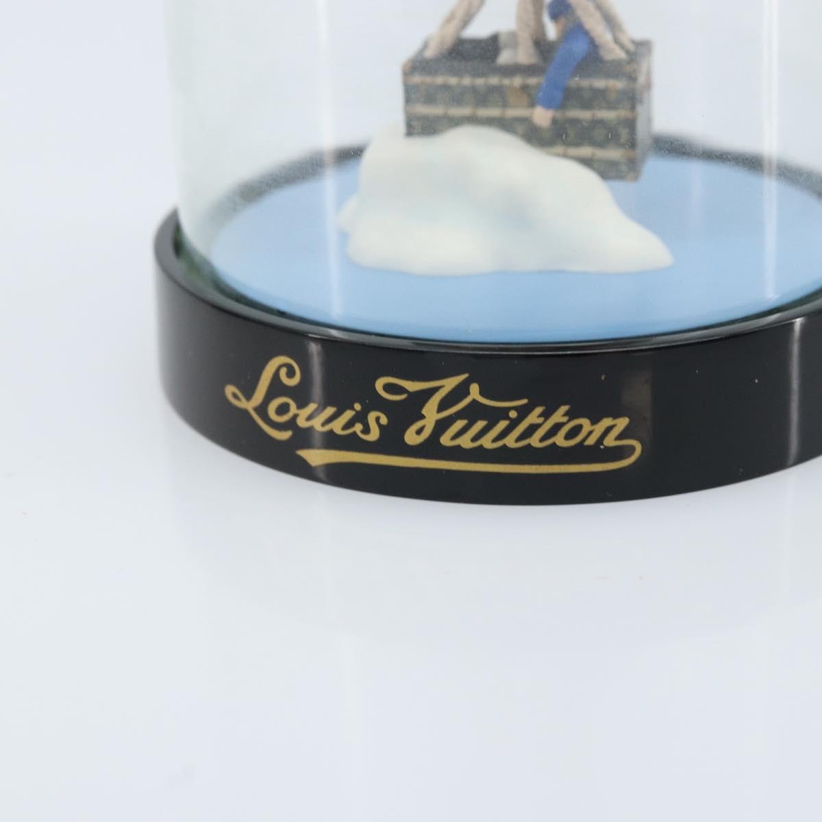 LOUIS VUITTON Maruaero Glass Dome Snow Globe Glass Red LV Auth LNZ079