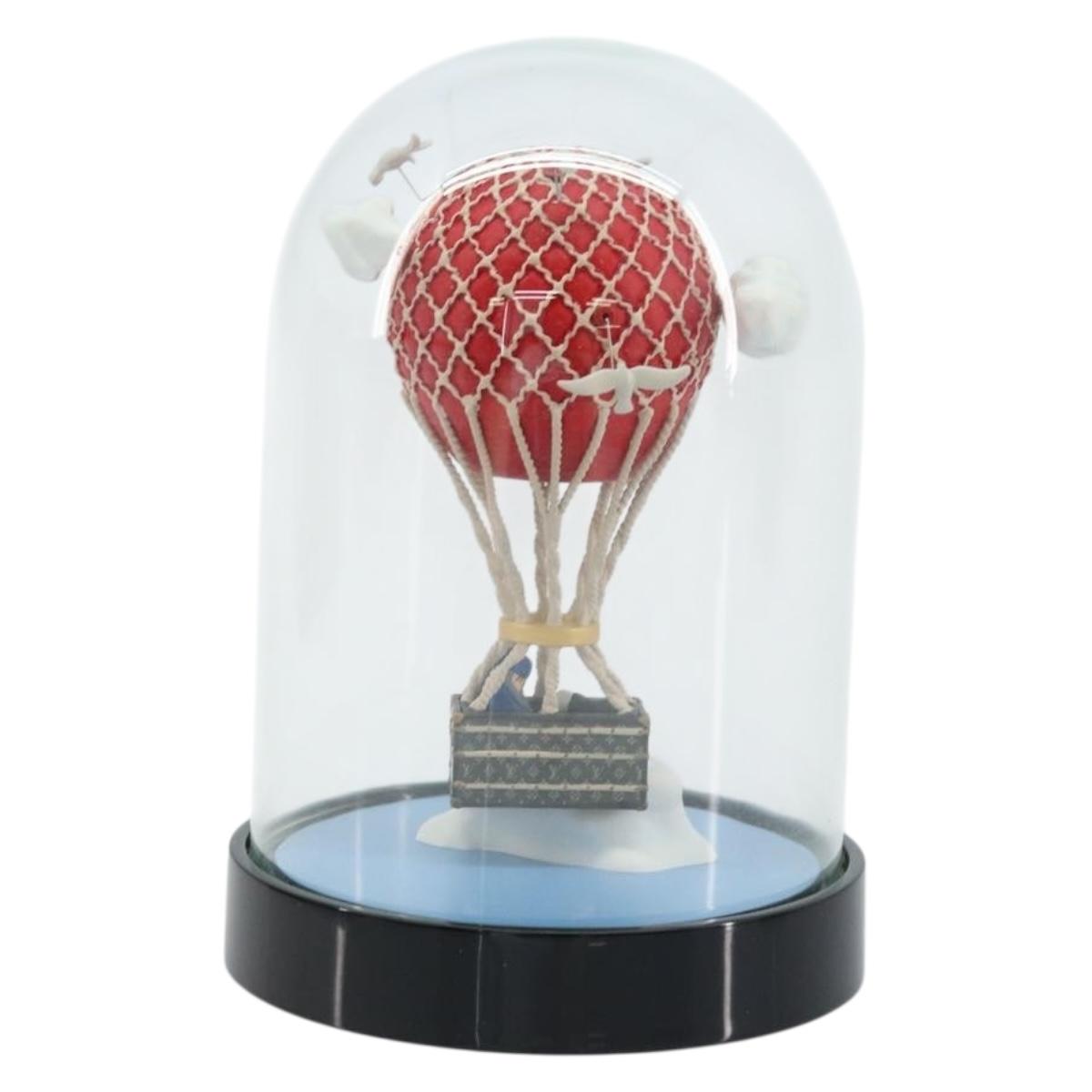 LOUIS VUITTON Maruaero Glass Dome Snow Globe Glass Red LV Auth LNZ079
