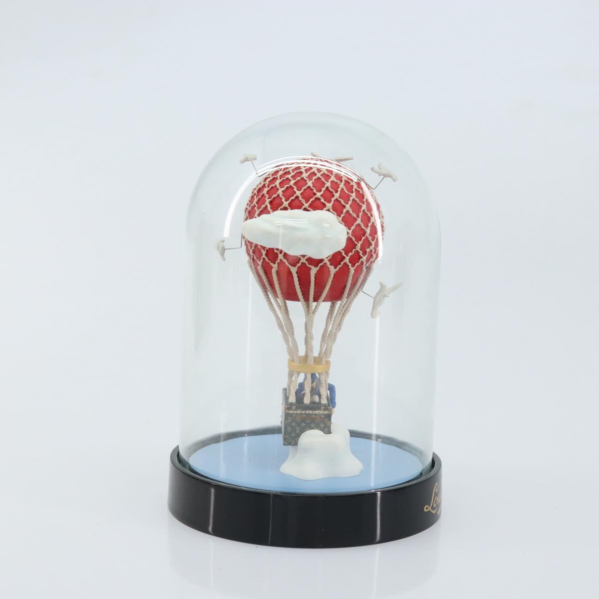LOUIS VUITTON Maruaero Glass Dome Snow Globe Glass Red LV Auth LNZ079