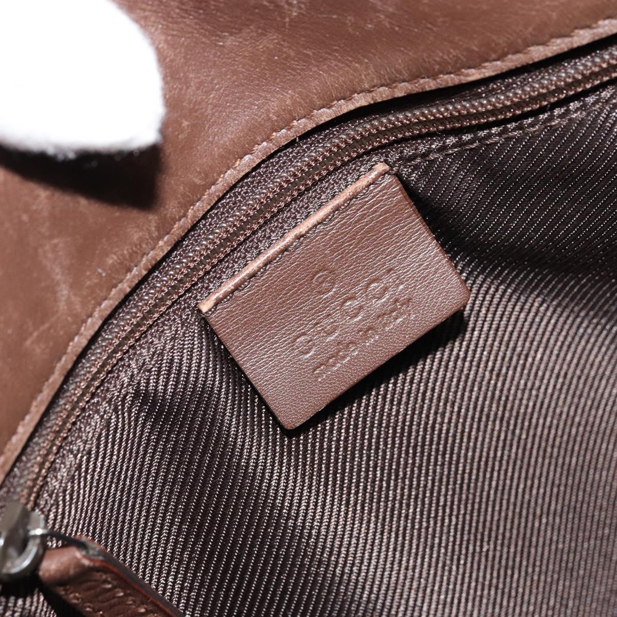 GUCCI GG Canvas Tote Bag Beige Silver 31244 Auth LNZ092