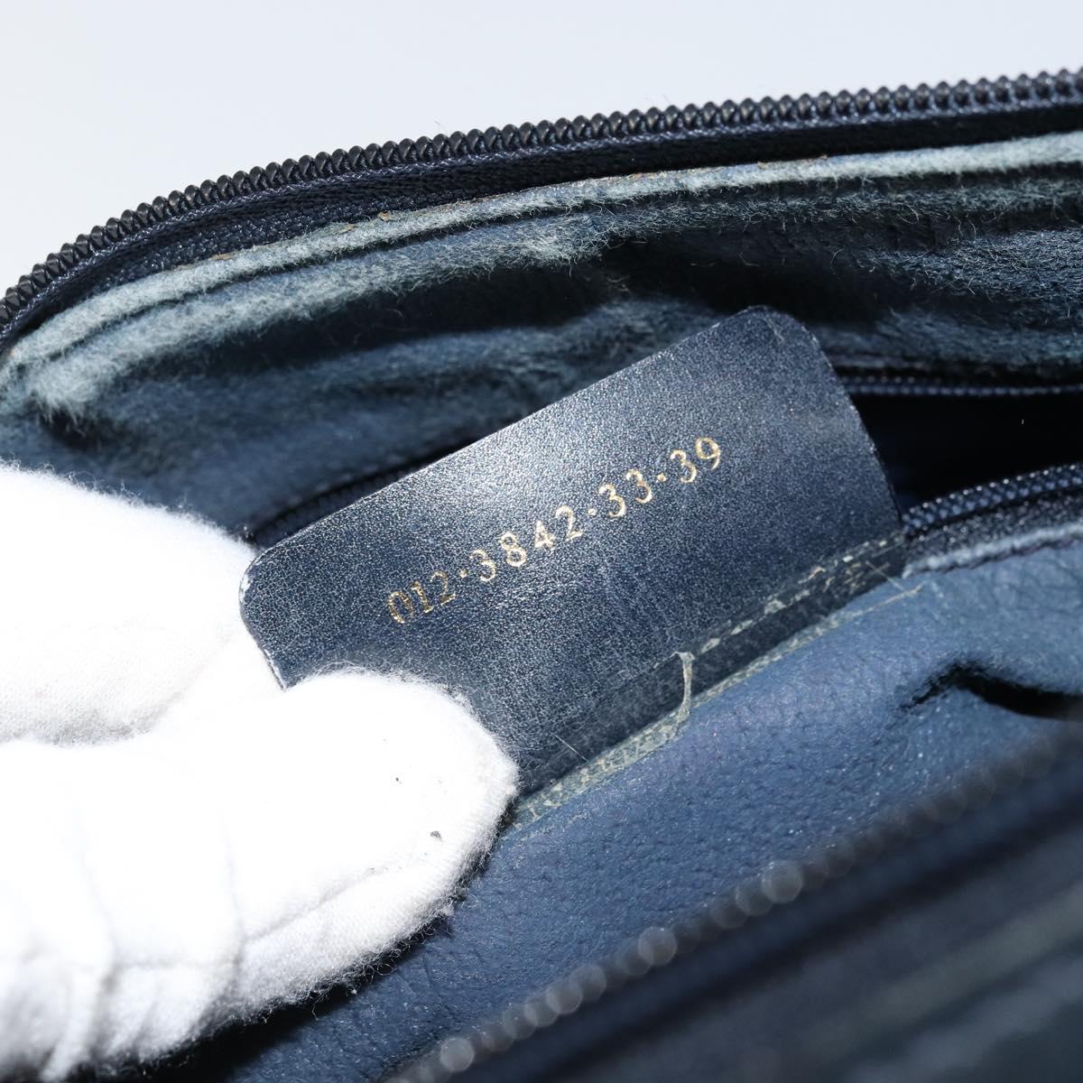 GUCCI GG Supreme Sherry Line Boston Bag PVC Navy Gold 012 3842 33 39 Auth LNZ094