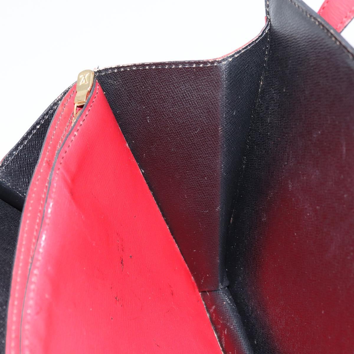 LOUIS VUITTON Epi Bicolor Varenne Hand Bag Black Red M52387 LV Auth LNZ095