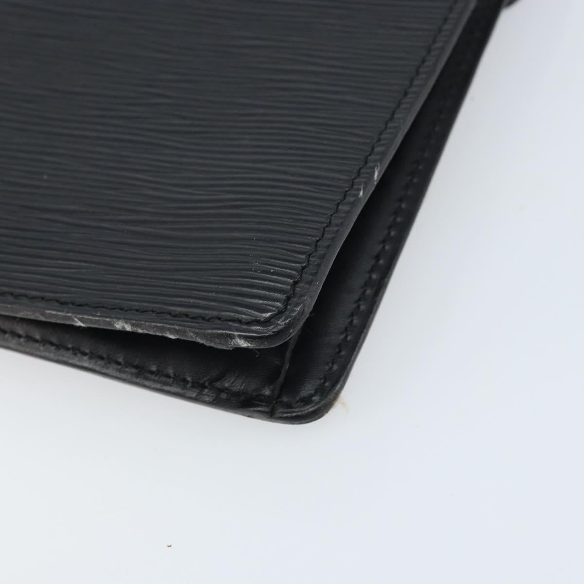 LOUIS VUITTON Epi Serie Dragonne Clutch Bag Black Noir M52612 LV Auth LNZ097