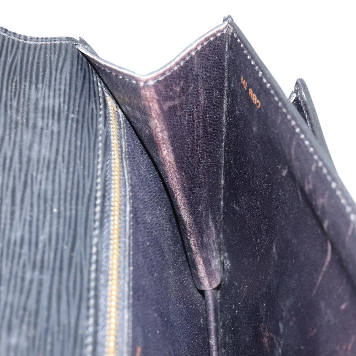 LOUIS VUITTON Epi Serie Dragonne Clutch Bag Black Noir M52612 LV Auth LNZ097