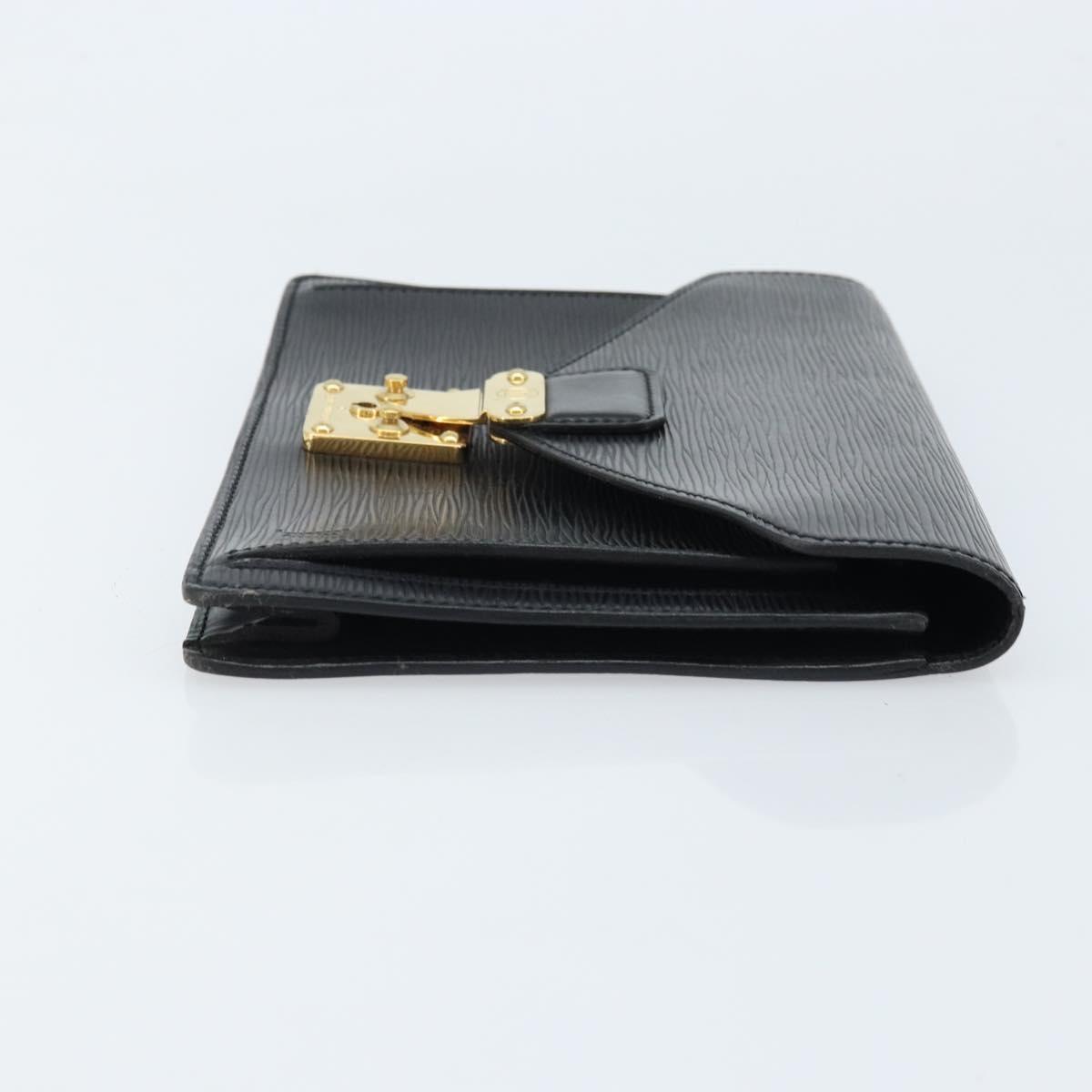 LOUIS VUITTON Epi Serie Dragonne Clutch Bag Black Noir M52612 LV Auth LNZ097