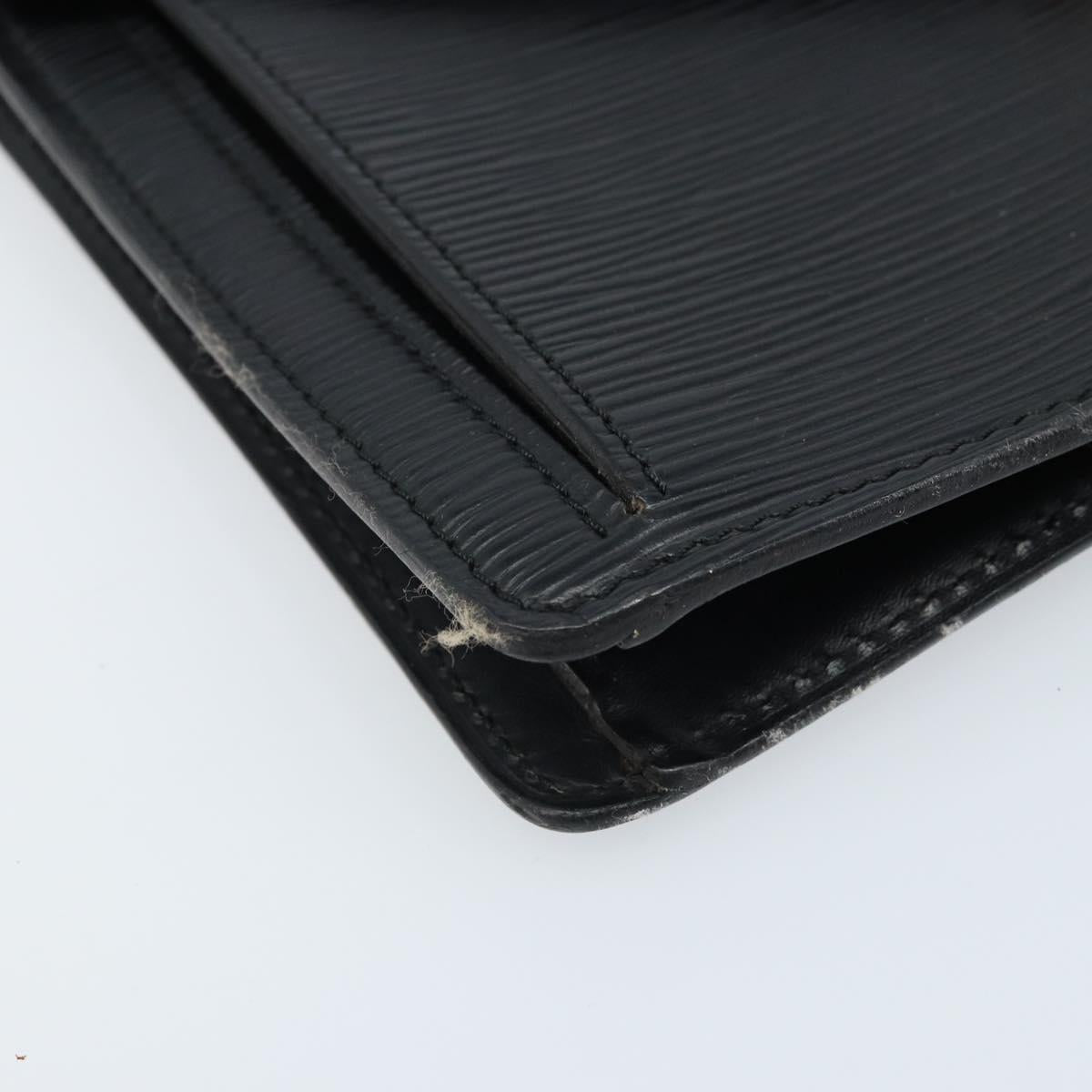 LOUIS VUITTON Epi Serie Dragonne Clutch Bag Black Noir M52612 LV Auth LNZ097