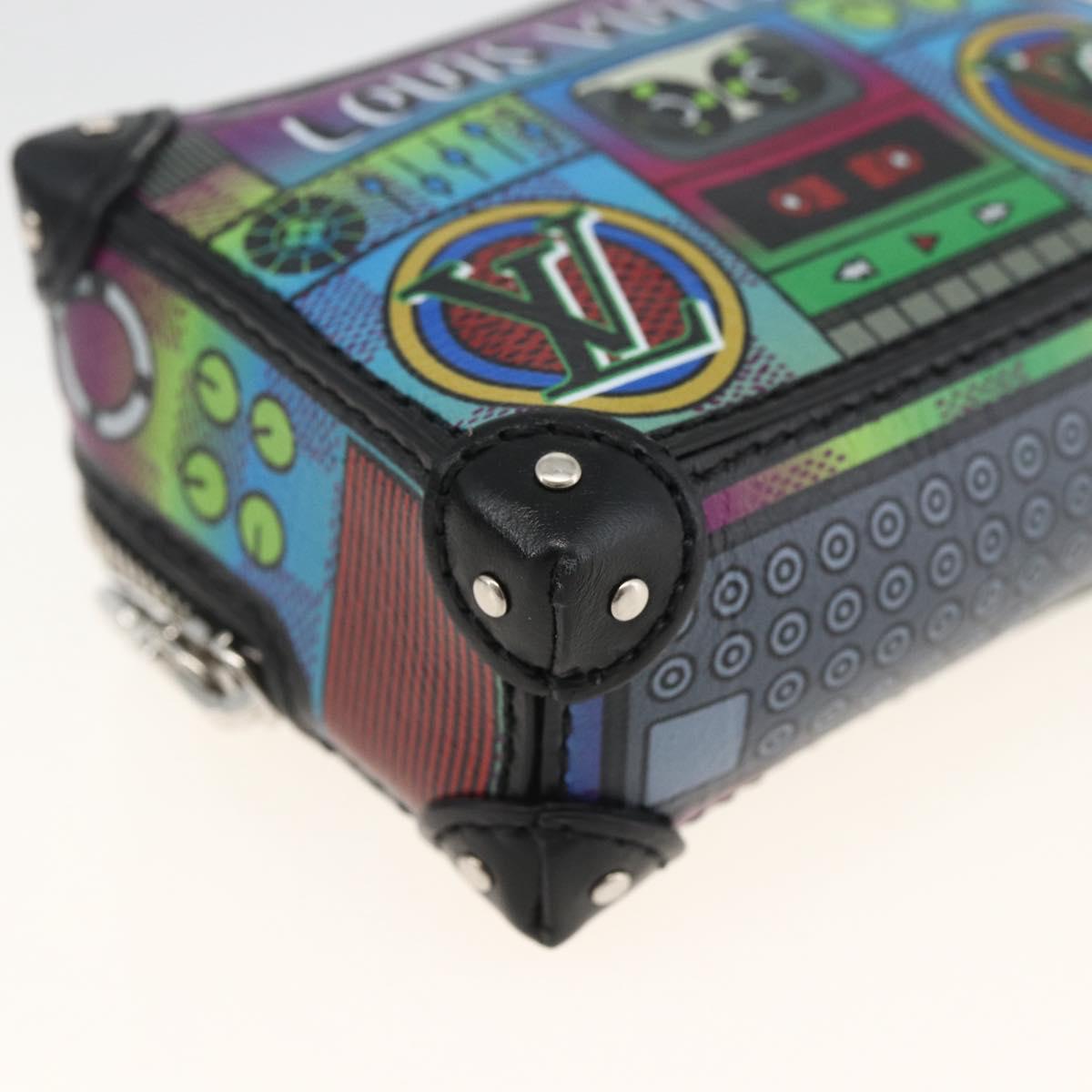 LOUIS VUITTON LV Stereo Bag Charm Leather Multicolor M02395 LV Auth LNZ1004M